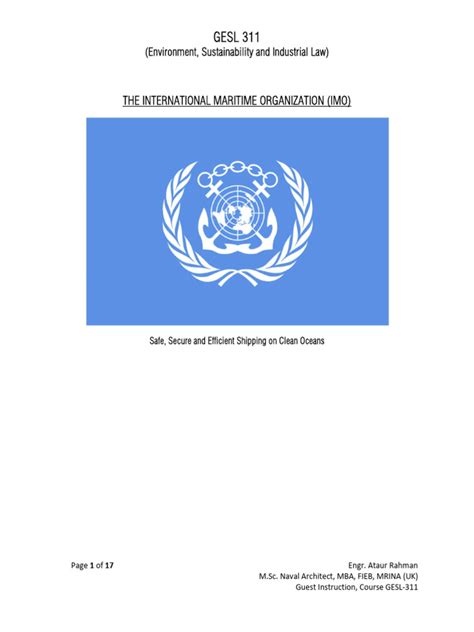 International Maritime Organization | PDF