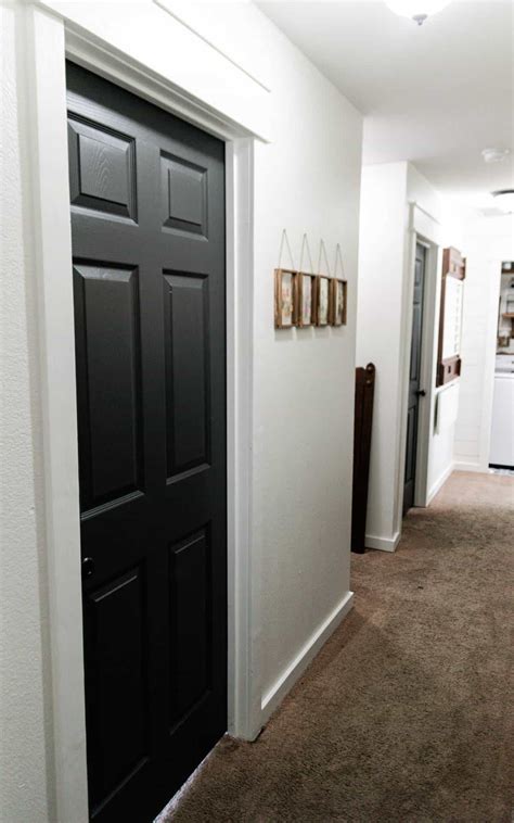 Black Interior Doors With Wood Trim