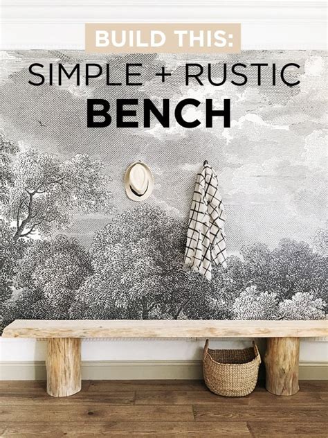 DIY Simple Rustic Log Bench - Jenna Sue Design