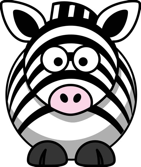 Clipart - Cartoon zebra