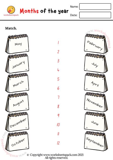 Months of the year Interactive Worksheet – Edform