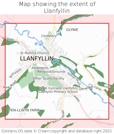 Where is Llanfyllin? Llanfyllin on a map