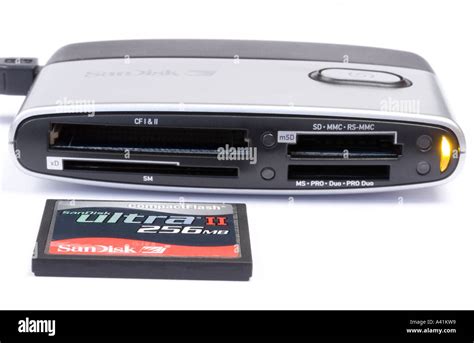 Memory card reader with a Sandisk Compact Flash Ultra II card Stock Photo: 6231000 - Alamy