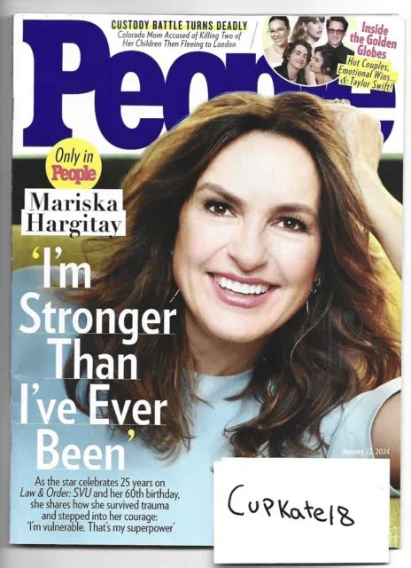 PEOPLE MAGAZINE JAN January 22 2024 Mariska Hargitay Cover New with Label $1.73 - PicClick