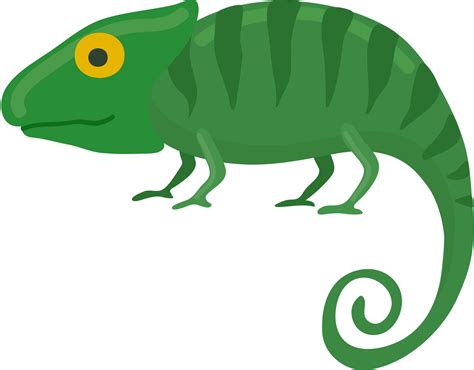 Colorful cartoon chameleon. Vector clip art illustration with - Clip ...