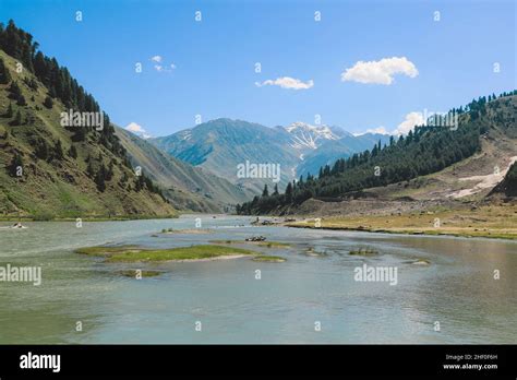 Wonderful Landscape of the Mountain River in the Gilgit Baltistan Hills ...