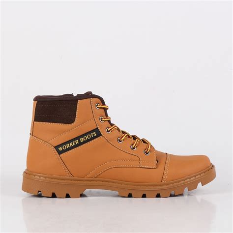 Bota Masculina Ollie Worker Amarelo - Gabriella Calçados