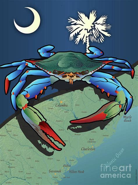 South Carolina Blue Crab - Art Print