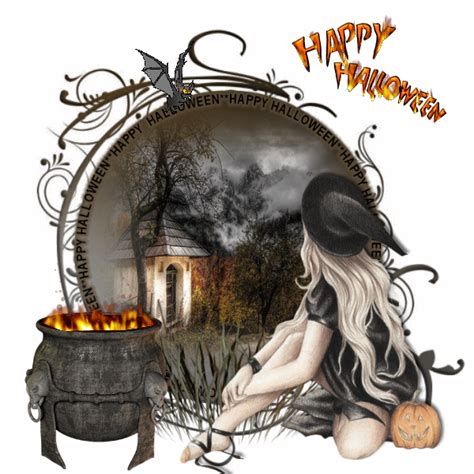 Happy Halloween Witch animated witch halloween brew happy halloween bat ...