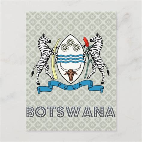 Botswana Coat of Arms Postcard | Zazzle.com