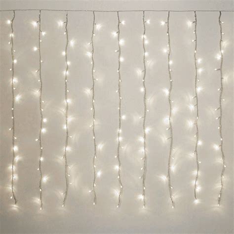 LED Curtain Fairy Lights Multi Function 198-LED White