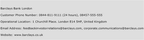 Barclays Bank London Number | Barclays Bank London Customer Service ...