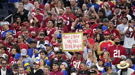 Watch 49ers Faithful invade 'Rams' House' with sea of red, gold - NBC ...