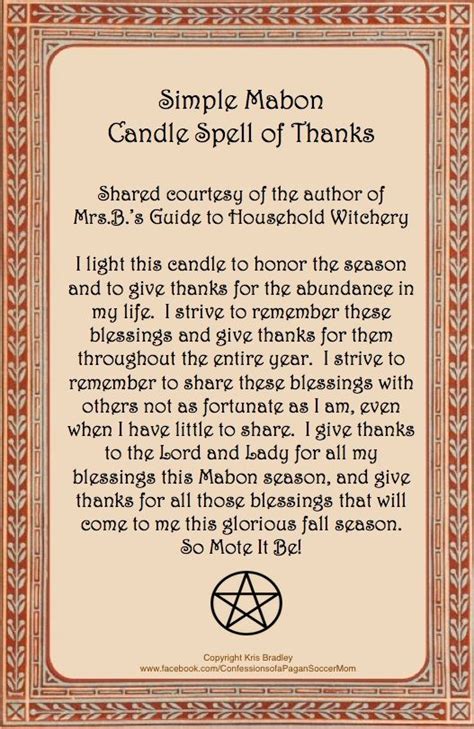 Mabon spell - but also workable for a Pagan touch to Thanksgiving! | Candle spells, Mabon, Spelling