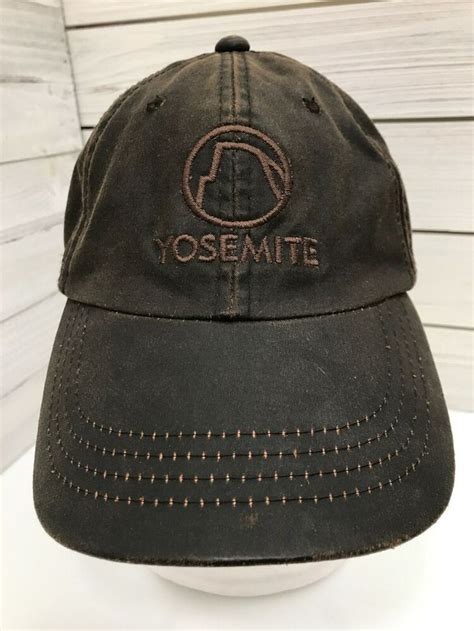 Yosemite National Park Half Dome Strapback Brown Distressed Slouch Baseball Hat #DorfmanPacific ...