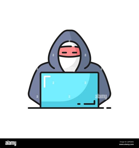 Hacker man mask typing on Stock Vector Images - Alamy