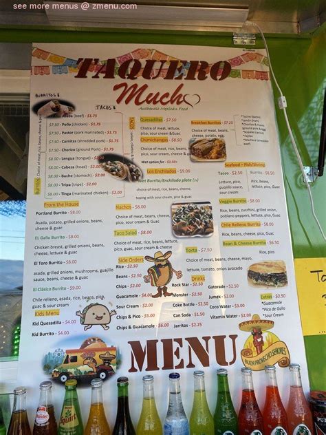 Online Menu of Taquero Mucho Restaurant, Portland, Oregon, 97211 - Zmenu