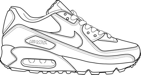 Nike Air Max 90 | Sneakers sketch, Nike drawing, Shoes drawing