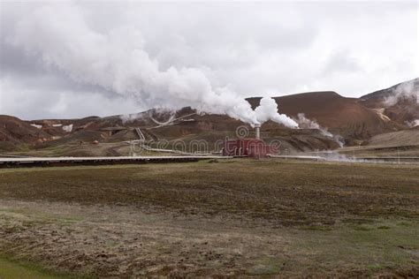 The Geothermal Power Station in Iceland Stock Image - Image of volcano ...