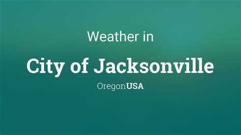 Weather for City of Jacksonville, Oregon, USA