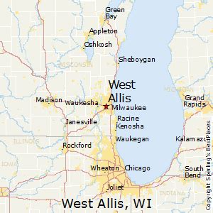 West Allis Wisconsin Map | Tourist Map Of English