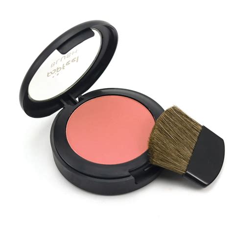 Portable Blusher Powder Palette Soft Pressed Natural Face Blush Powder Blusher Palette with ...