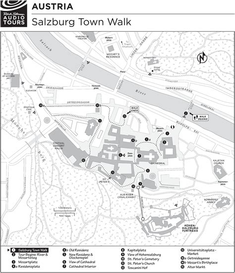 Salzburg walk map - Ontheworldmap.com