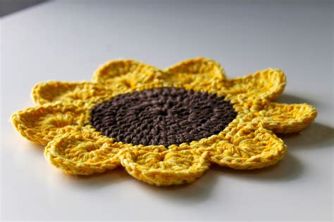 Sunflower Coaster PDF Crochet Pattern Sunflower Coaster - Etsy UK