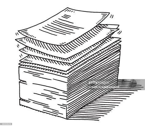 Stack Of Paper Documents Drawing High-Res Vector Graphic - Getty Images