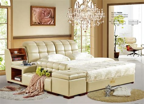 White lift up storage leather bed modern design-in Bedroom Sets from Furniture on Aliexpress.com ...