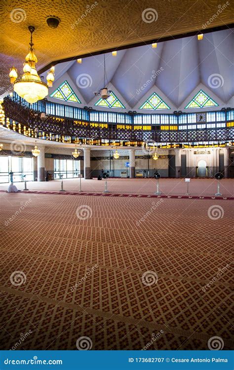 Interior View of National Mosque Masjid Negara at Kuala Lumpur, Malaysia Editorial Photography ...