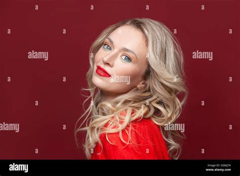 Beauty red hair woman lipstick mature hi-res stock photography and ...