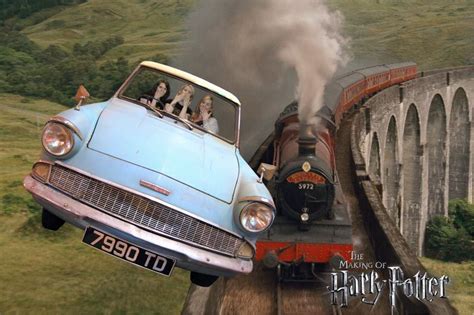 Mr Weasley leant me his flying car. | Harry Potter Amino