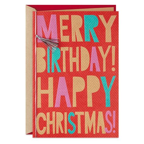 Merry and Happy Christmas Birthday Card - Greeting Cards - Hallmark