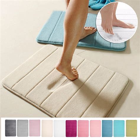 Memory Foam Absorbent Soft Floor Mats Non-slip Rugs Bath Bathroom ...