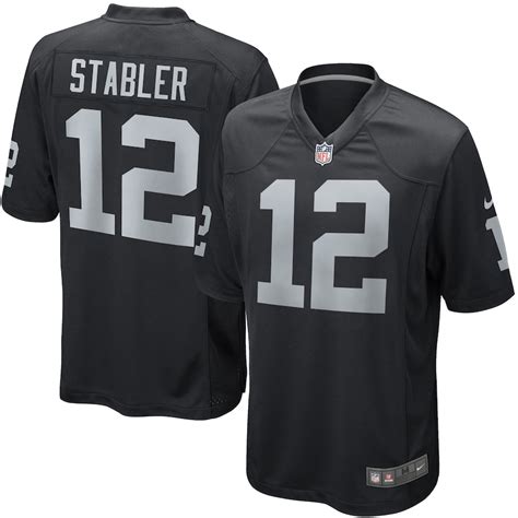 Men's Oakland Raiders Ken Stabler Nike Black Retired Player Game Jersey