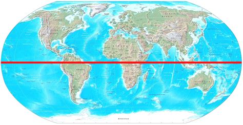 World Map With The Equator | Kinderzimmer 2018