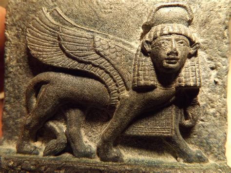 Mesopotamian-Assyrian - art - Striding sphinx of Nimrud - Egyptian ...