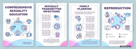 Comprehensive sexuality education brochure template - stock vector 2543342 | Crushpixel