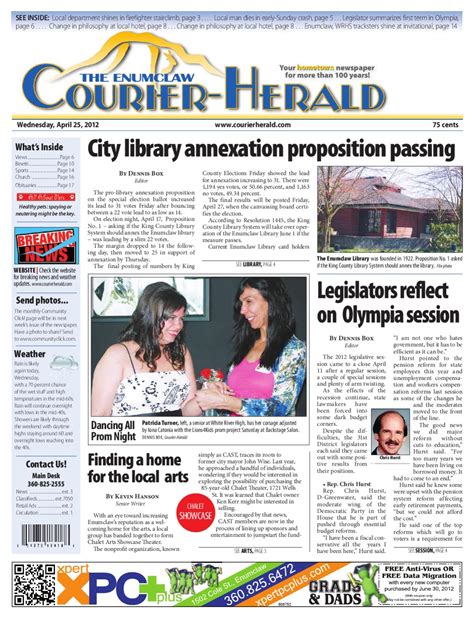 Enumclaw Courier-Herald, April 25, 2012 by Sound Publishing - Issuu