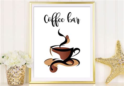 Coffee bar sign Coffee bar decor Coffee bar print Bridal | Etsy