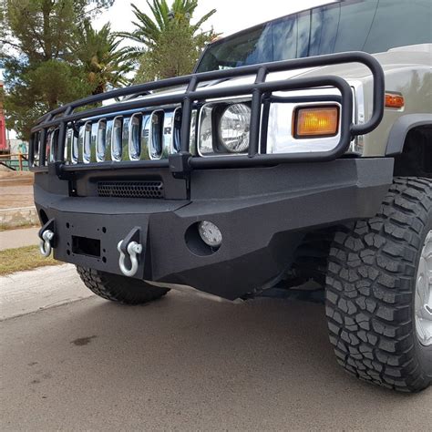 Iron Bull Bumpers® - Hummer H2 2004 Full Width Black Front Winch HD Bumper