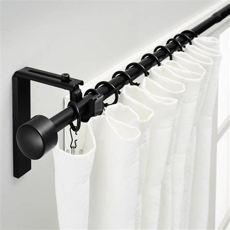 RÄCKA Curtain rod combination - black - IKEA