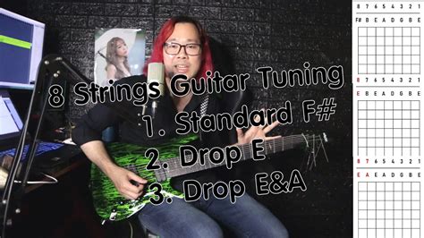 วิธีตั้งสายกีต้าร์ 8 สายที่น่าสนใจ (8 Strings Guitar Tuning) - Music ...