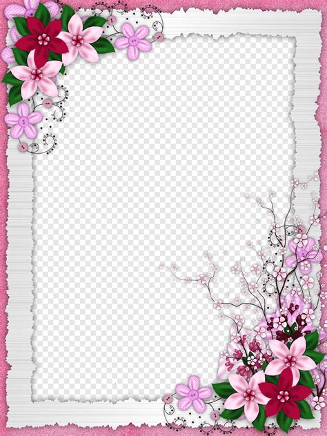 Flower Frame Border Design Png | Best Flower Site