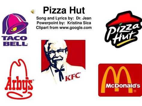 PPT - Pizza Hut Song and Lyrics by: Dr. Jean Powerpoint by: Kristina ...