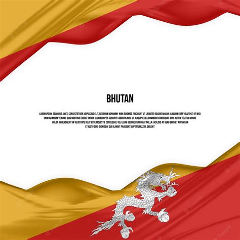 Premium Vector | Bhutan flag design. waving bhutan flag made of satin ...