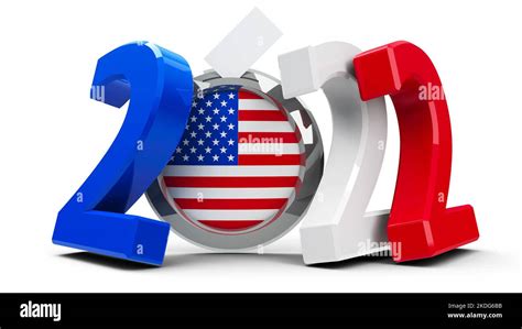 Figures 2022 in the colors of american flag with badge isolated on ...