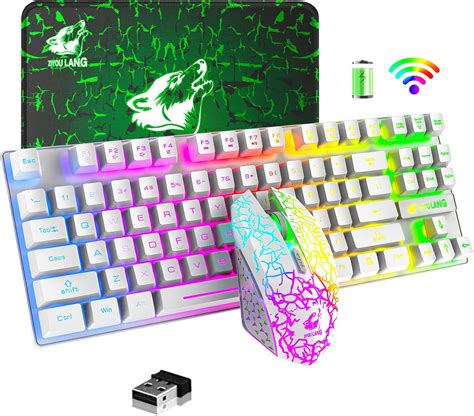 Amazon.com: RYEWARY K680 Wireless Gaming Keyboard and Mouse,LED Backlit ...