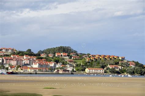 Yachts and Fishing Boats in the Closed Bay of the Cantabrian Sea Stock ...